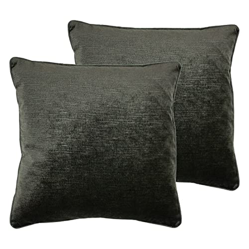 Paoletti Stella Polyester gefüllte Kissen (Twin Pack), Black, 45 x 45cm, 2 von Paoletti