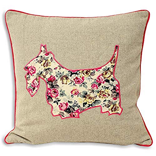 Paoletti Sweet Cottage Scottie 45X45 PC R, Polyester, Rose, 45x45cm von Paoletti