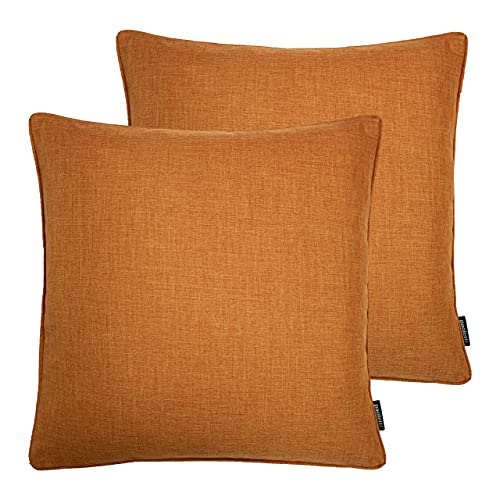 Paoletti Twilight Twin Pack Polyester gefüllte Kissen, Burnt Orange, 45 x 45cm, 2 von Paoletti