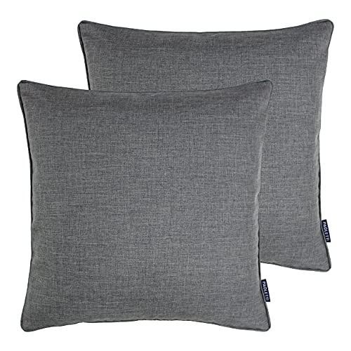 Paoletti Twilight Twin Pack Polyester gefüllte Kissen, Silber, 45 x 45cm, 2 von Paoletti