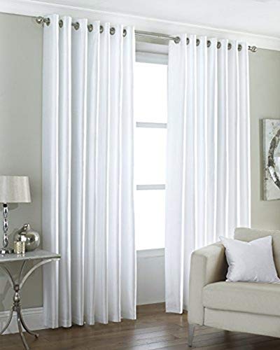 Riva Paoletti Fiji 229X183 R/TOP Curtain White, Kunstseide, Weiß, 90x72 (229x183cm) von Paoletti