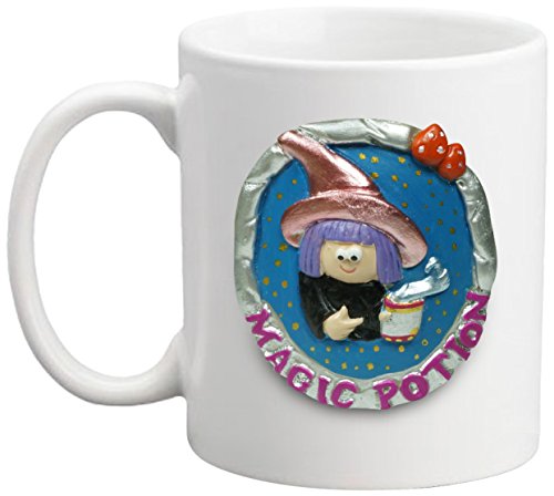 Paolo Chiari 17353 Mug Magic Potion Hexe, Keramik und Marmoresin, Mehrfarbig, 8 x 8 x 9,5 cm von Paolo Chiari