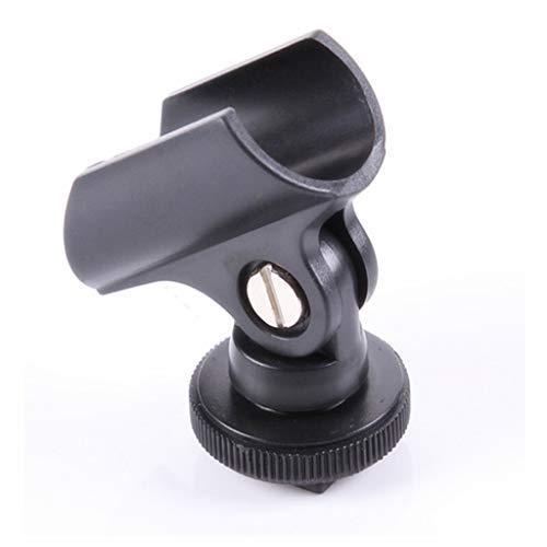 1 x Mikrofon-Clip-Ständer, 19 mm, Mikrofon-Halter, Clip mit Blitzschuh für DSLR-Kamera, Mikrofon-Clip von Paopaoldm