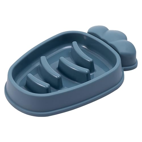 Universal Pets Slow Food Bowl PP Karottenförmige Fressnäpfe Aufbewahrung Futterspender Interaktiver Futterbehälter Küche Blau von Paowsietiviity