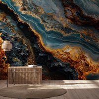 Abstrakte Marmortapete | Wanddekoration Hausrenovierung Wandkunst Vinyl-Tapete Zum Abziehen Und Aufkleben Oder Nicht Selbstklebend von PapayaWallsShop
