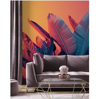 Bananenblatt-Tapete | Wanddekoration Hausrenovierung Wandkunst Vinyl-Tapete Zum Abziehen Und Aufkleben Oder Nicht Selbstklebend von PapayaWallsShop