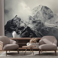 Berglandschaft Tapete | Wanddekoration Hausrenovierung Wandkunst Vinyl-Tapete Zum Abziehen Und Aufkleben Oder Nicht Selbstklebend von PapayaWallsShop