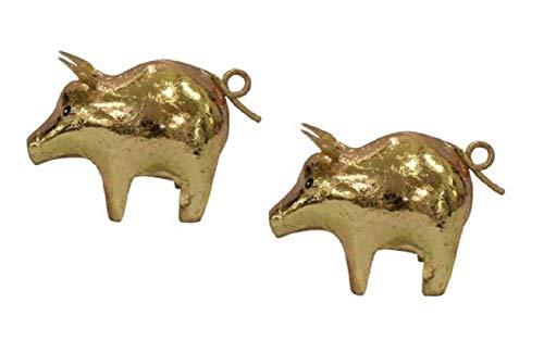 Pape niedliches putziges Mini Metallschwein als Dekofigur oder Tischdeko in Silber oder Gold (2 x Gold) von Pape