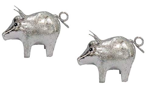 Pape niedliches putziges Mini Metallschwein als Dekofigur oder Tischdeko in Silber oder Gold (2 x Silber) von Pape