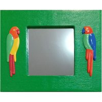 Spiegel/Papageien/Spiegel Und Ordner Aus Pappe. Mit Zwei Profilen Von Papageien von PapelmasColor
