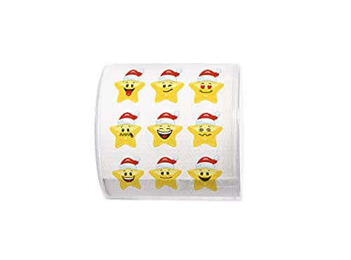 1 Toilettenpapier Weihnachten Smileys mit Weihnachtsmütze 200 Blatt, 3-lagig von Paper+Design