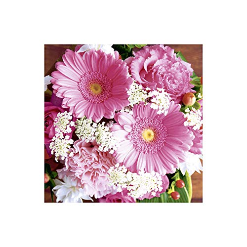 20 Lunch Servietten Gerbera pink Blumen Geburtstag 33 cm von Paper+Design