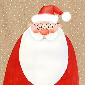 20 Servietten Santa Claus Weihnachtsmann Weihnachten 33 x 33cm von Paper+Design