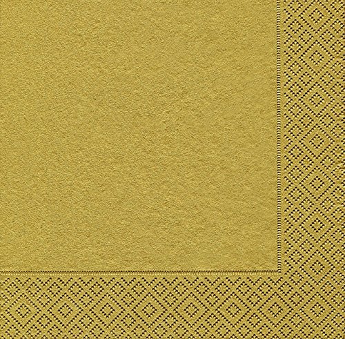 40 Cocktail servietten Uni gold (Uni gold)25x25 cm, Paper + Design Folie Größe offen: 25x25 von Paper+Design