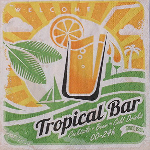 PAPER+DESIGN Servietten 20 St. FSCMix 25x25cm Tropical bar von Paper+Design