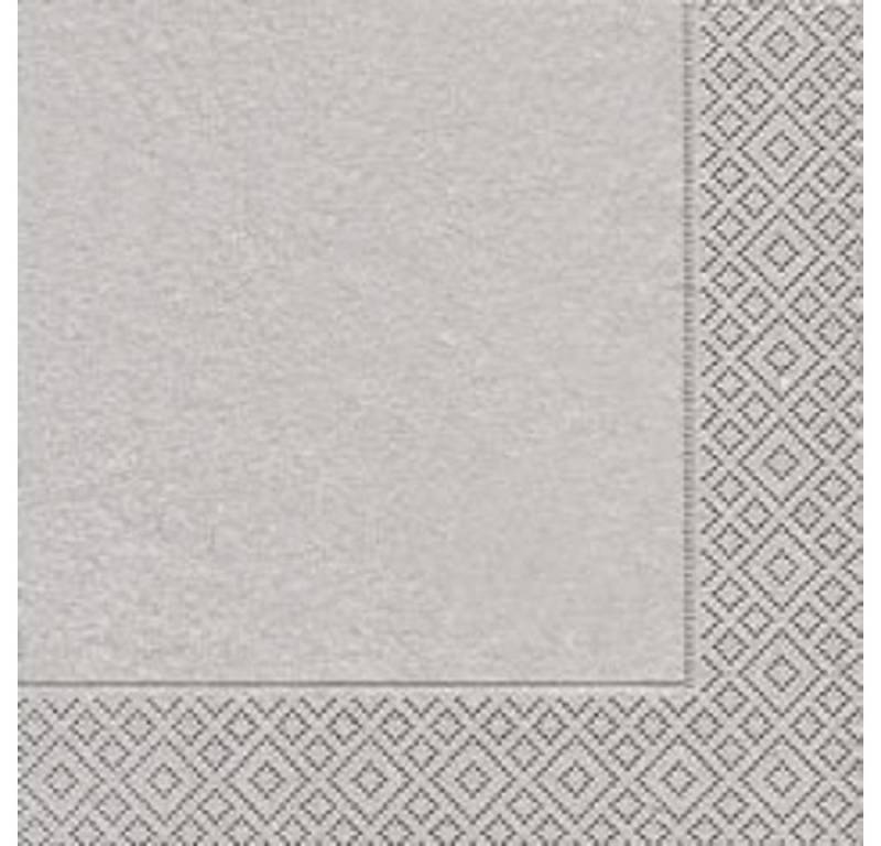 Paper+Design Papierserviette 20 LUNCH SERVIETTEN 33x33cm Uni Metallic von Paper+Design