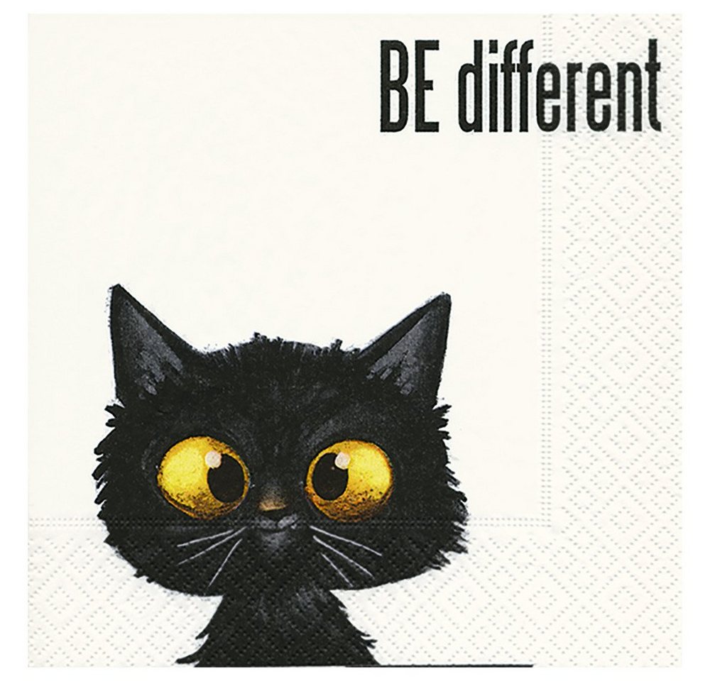Paper+Design Papierserviette Be Different, (20 St), 33 cm x 33 cm von Paper+Design