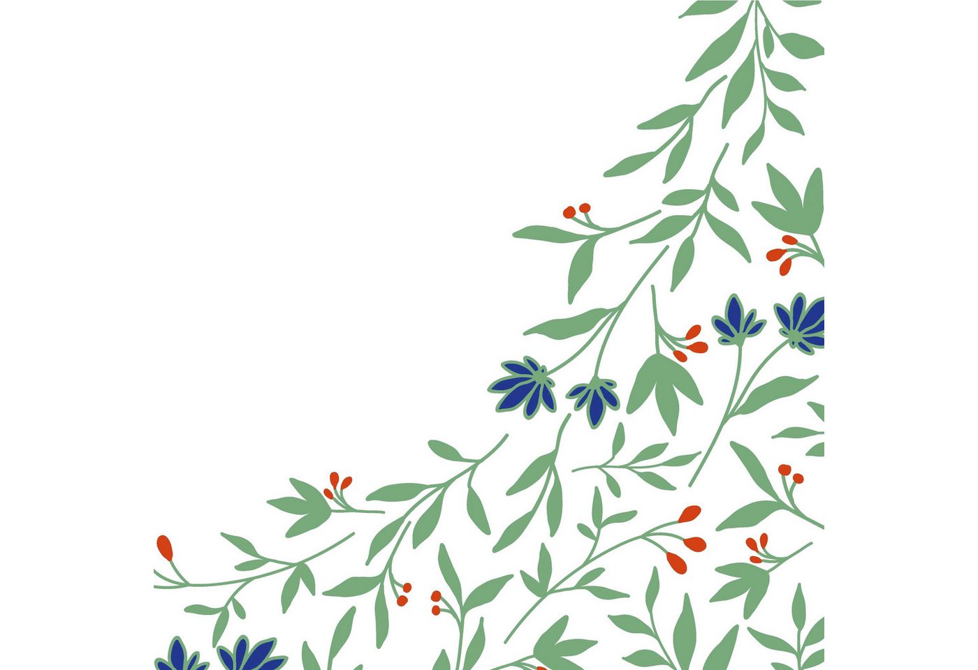 Paper+Design Papierserviette Cocktailservietten Blüten/Blätter - 25 x 25 cm, 20 Stück von Paper+Design