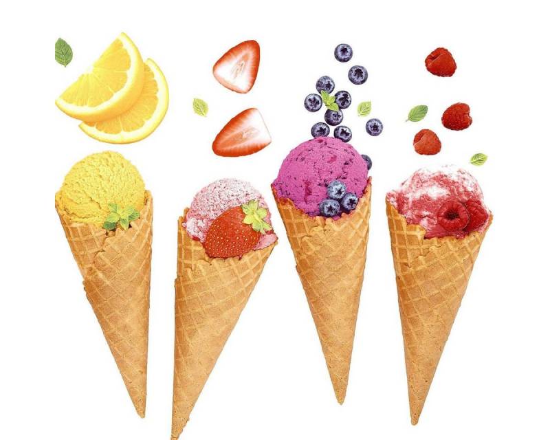 Paper+Design Papierserviette PAPER+DESIGN 201858 Cocktailservietten Eistüten - 25 x 25 cm, 20 Stück von Paper+Design