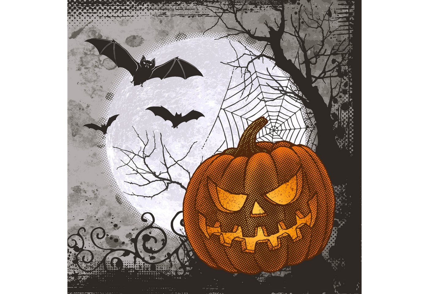 Paper+Design Papierserviette Halloween Time, (20 St), 33 cm x 33 cm von Paper+Design