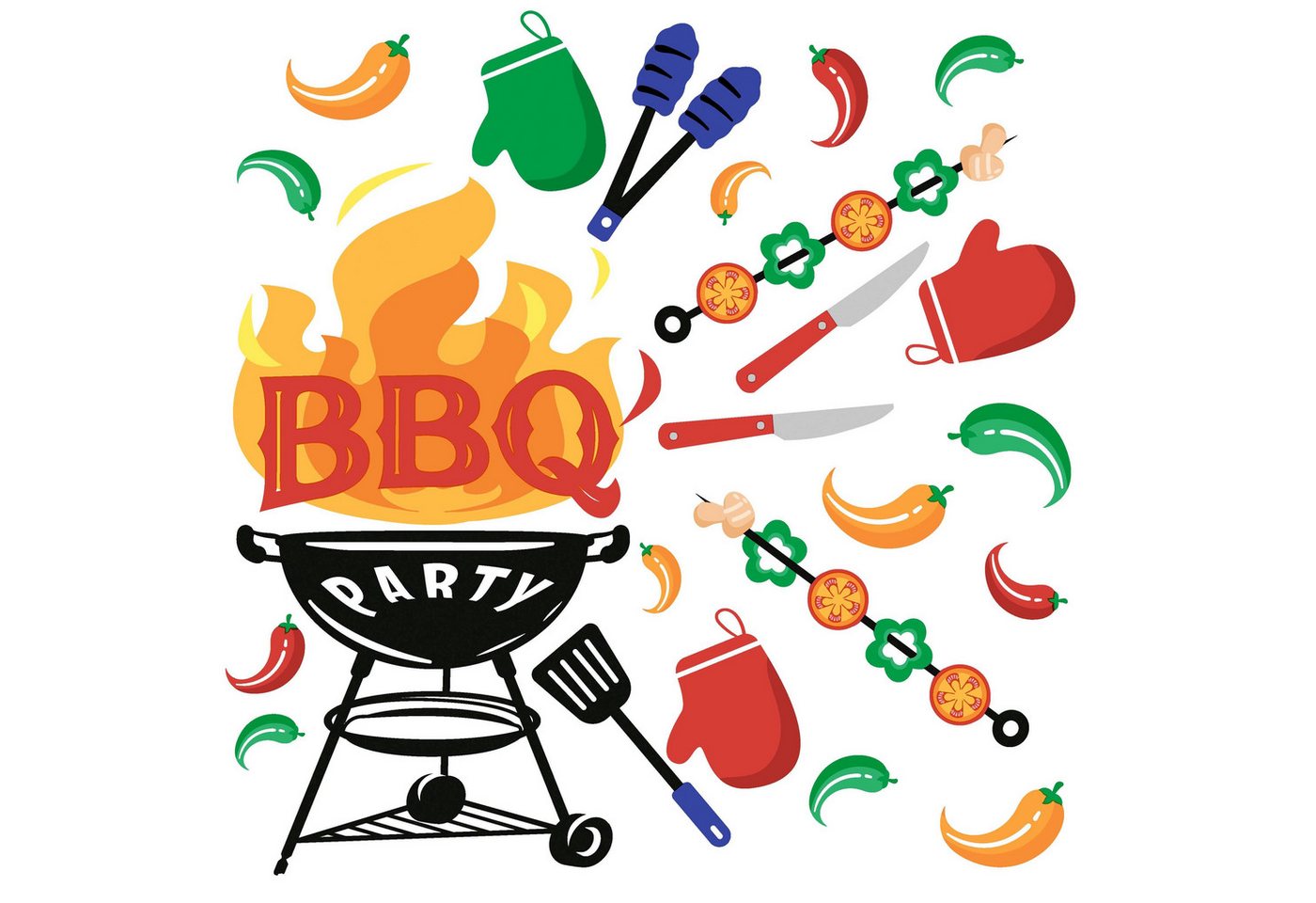 Paper+Design Papierserviette PAPER+DESIGN 206133 Lunchservietten Grillen - 33 x 33 cm, 20 Stück von Paper+Design