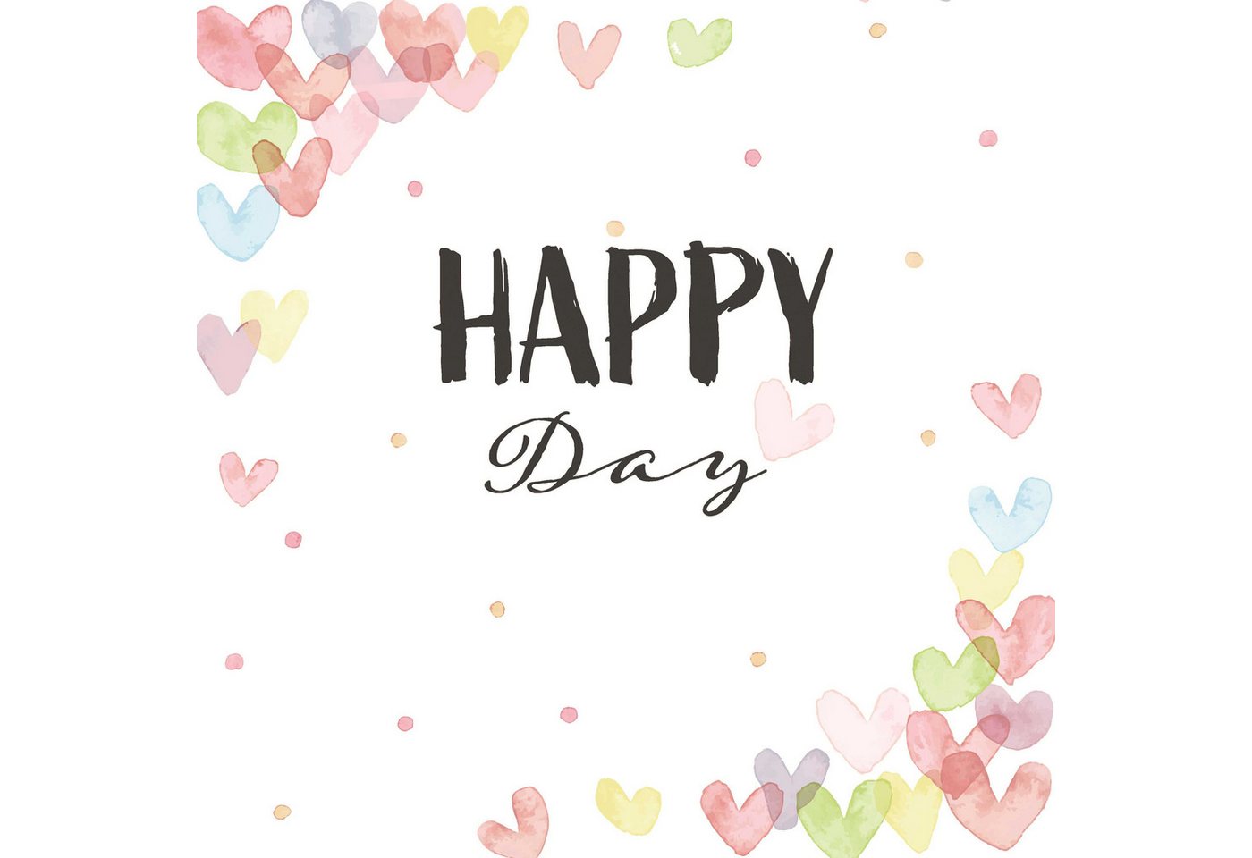 Paper+Design Papierserviette PAPER+DESIGN 206162 Lunchservietten Happy Day - 33 x 33 cm, 20 Stück von Paper+Design