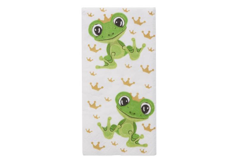 Paper+Design Papierserviette Papiertaschentücher Frog Prince, (10 St), 21 cm x 21 cm von Paper+Design