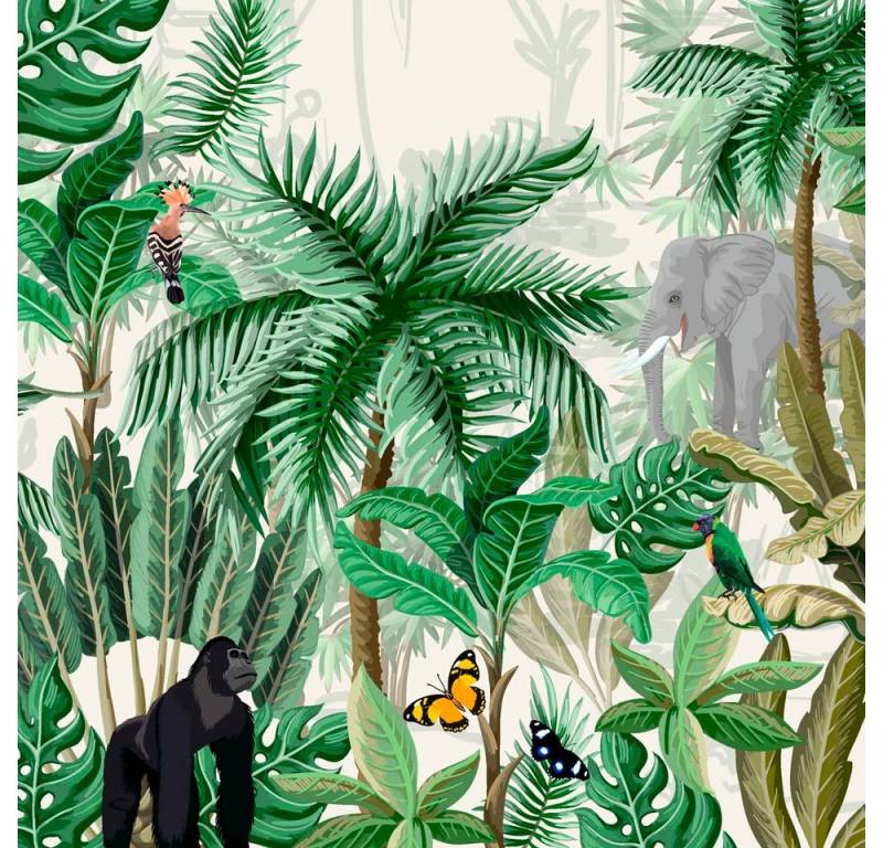 Paper+Design Papierserviette Regenwald, (20 St), 33 cm x 33 cm von Paper+Design
