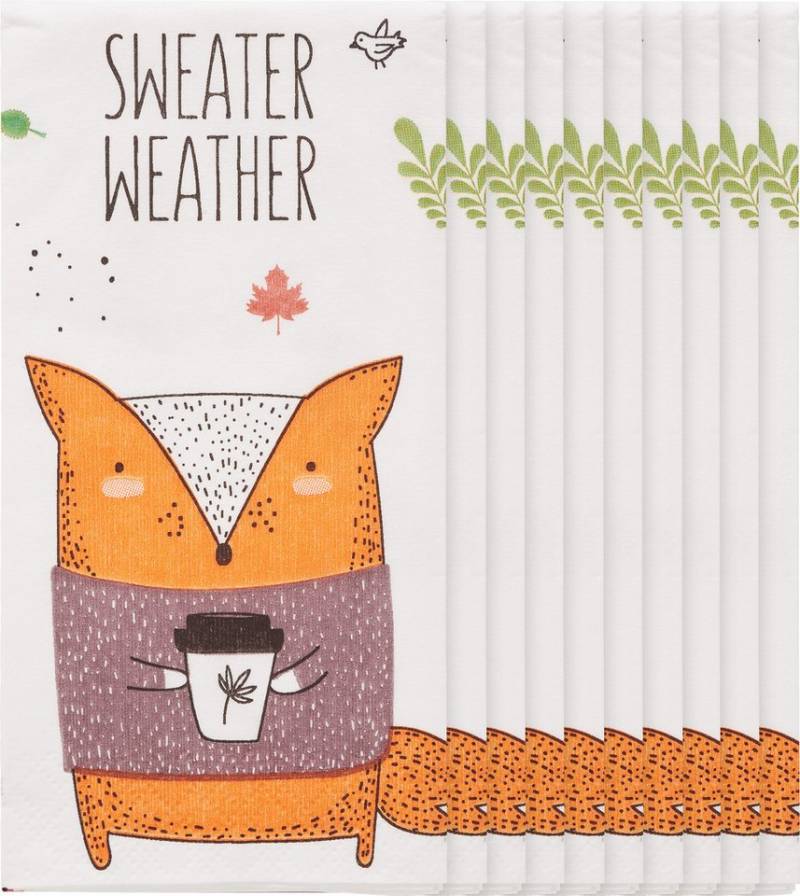 Paper+Design Papierserviette Sweater Weather, (10 St), 10 Stück von Paper+Design