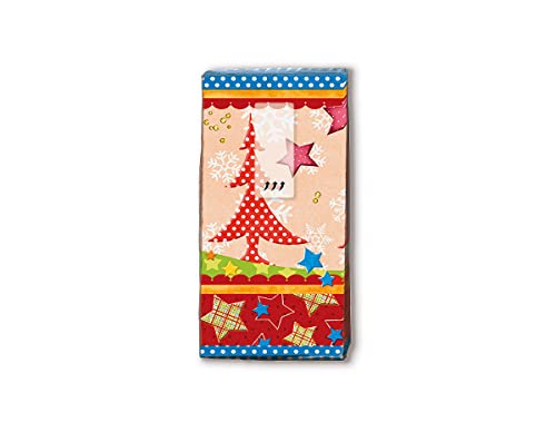 Multi-Colourred XMAS 11 x 5,5 cm. -10 U von Paper + Design