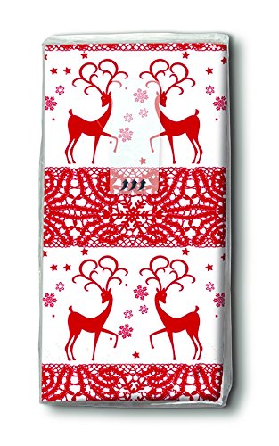 PAPER+DESIGN Motiv Taschentuch FSCMix 10 Stck. Two deers red von Paper+Design