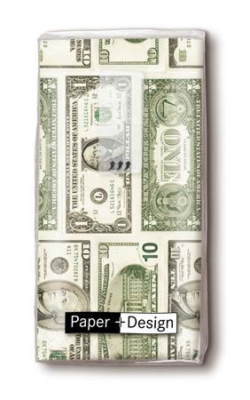 Paper+Design Taschentücher DOLLAR / 10Stück von Paper+Design