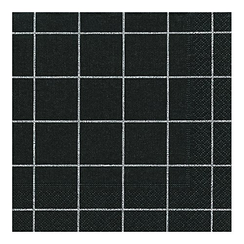 Paper + Design 20 Lunch Servietten Karo schwarz (Home Square Black) 33x33 von Paper + Design