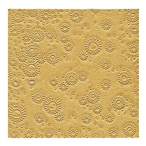 Paper + Design Moments Uni Gold Gold 16pc (S) Paper Napkin – Paper Servietten (Gold, Pattern, 330 mm, 33 cm, 16 PC (S)) von Paper + Design