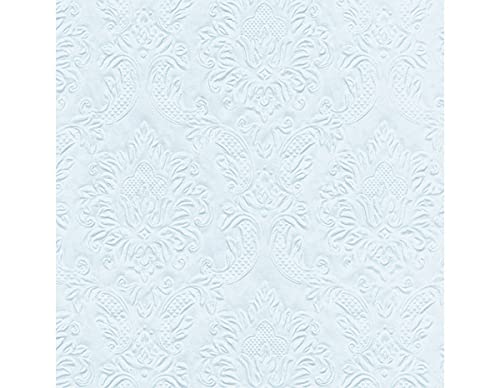 Paper + Design Ornament Pastel Blue Blue 16pc (S) Paper Napkin – Paper Servietten (Blue, Pattern, 250 mm, 25 cm, 16 PC (S)) von Paper + Design