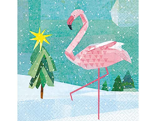 Papierservietten Winter Flamingo, 33 x 33 cm, 20u. von Paper+Design