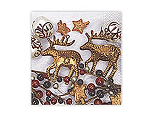 SERV.LUNCH GOLDEN DEER 33 x 33 cm. -20u.- von Paper + Design