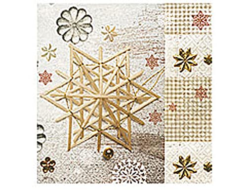 SERV.LUNCH NATURAL STAR 33x33cm -20u.- von Paper+Design