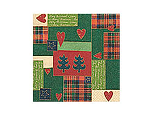 Serviert.LUNCH PATCHWORK FOR XMAS 33 x 33 cm. - 20 Stück von Paper+Design