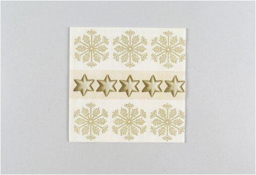 SERV.LUNCH STARS IN A ROW GOLD 33 x 33 cm. -20u.- von Paper + Design