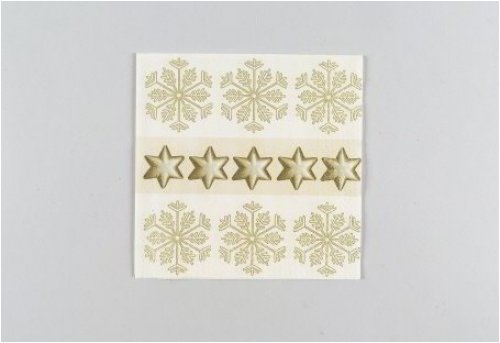 SERV.LUNCH STARS IN A ROW GOLD 33 x 33 cm. -20u.- von Paper+Design