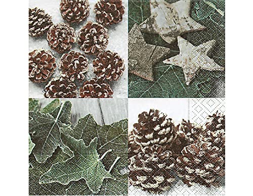 Serviette Weihnachtsfrost baun von Paper+Design