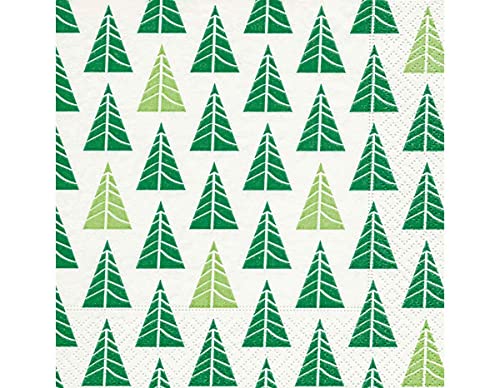 Servietten Papier Pointed Bäume Green, 33 x 33 cm. 20u. von Paper + Design