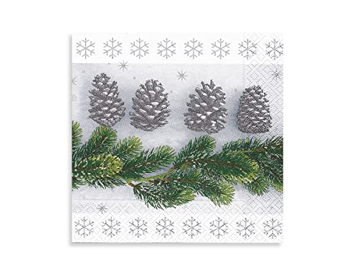 Servietten Serv. 33x33 Zapfe Tanne von Paper+Design