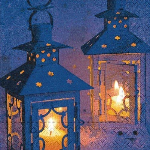 Serviettenset Lanterns on snow von Paper + design