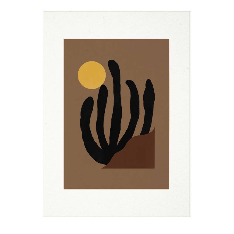 Paper Collective - Canyon Kunstdruck 50x70cm - braun, gelb, schwarz/BxH 50x70cm von Paper Collective