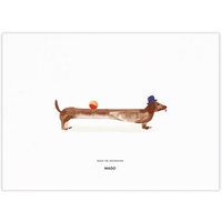 Paper Collective - Doug the Dachshund, 40 x 30 cm von Paper Collective