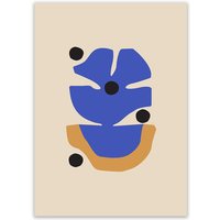 Paper Collective - Flor Azul Poster, 30 x 40 cm von Paper Collective