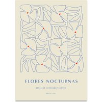 Paper Collective - Flores Nocturnas 01 Poster, 50 x 70 cm von Paper Collective