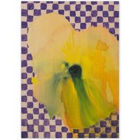 Paper Collective - Flower with Checks 02 Poster, 50 x 70 cm von Paper Collective